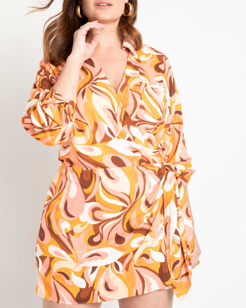 Plus size model wearing The Natalia Summer Skort Romper by ELOQUII | Dia&Co | dia_product_style_image_id:189373